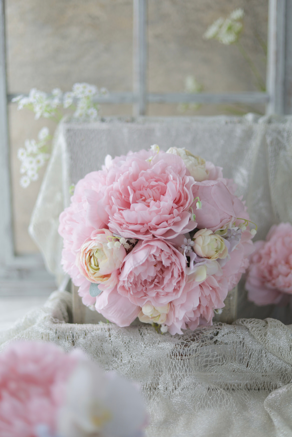 No.16 アーティフィシャルフラワー ウェディングブーケ ピンク