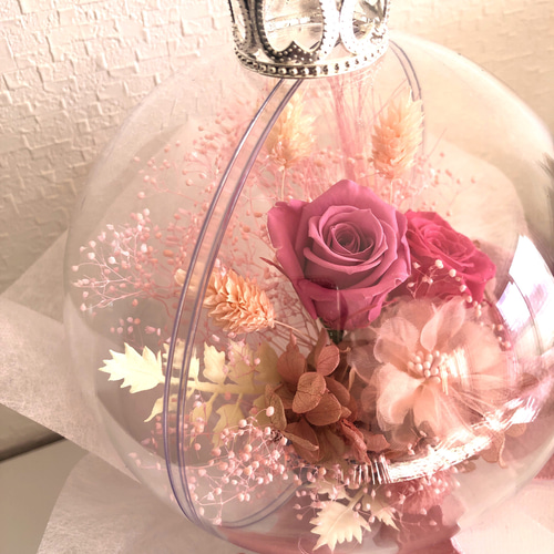 誕生日プレゼント♪王冠バルーンフラワーアレンジ♡母の日ギフト