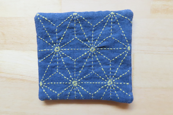 5 件組 sashiko 杯墊 第6張的照片