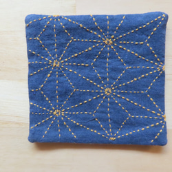 5 件組 sashiko 杯墊 第4張的照片