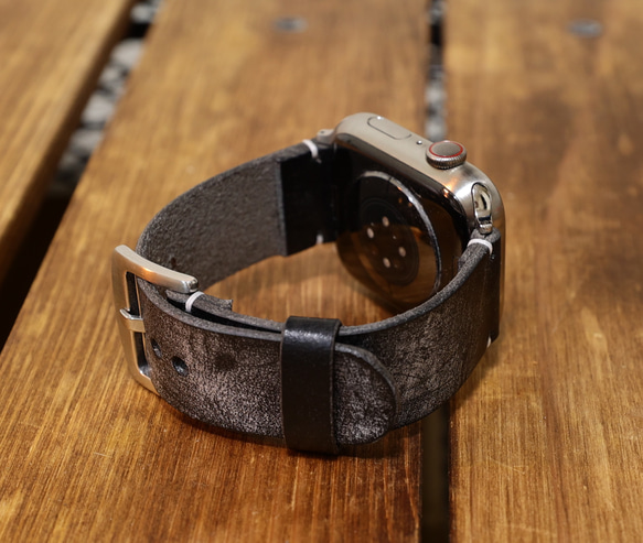 Applewatch レザーバンド ブライドルレザー 本革 時計ベルト 革ベルト 腕時計 3枚目の画像