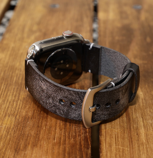 Applewatch レザーバンド ブライドルレザー 本革 時計ベルト 革ベルト 腕時計 4枚目の画像