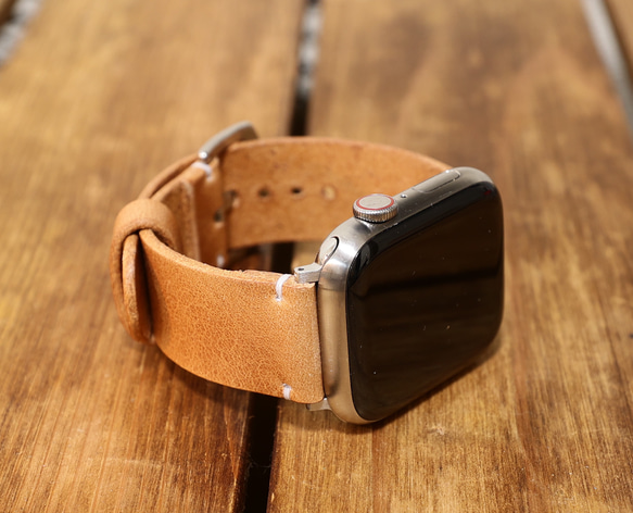 Applewatch レザーバンド イタリアレザー イビザ 本革 時計ベルト 腕時計 革ベルト 1枚目の画像