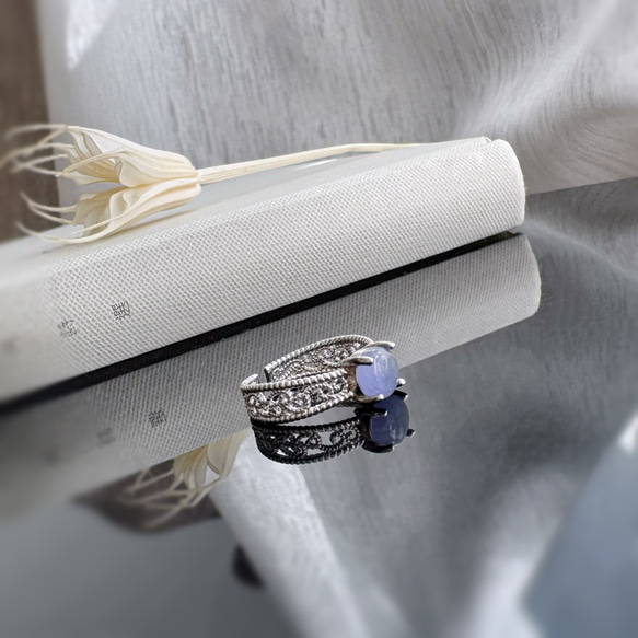 已售出 坦桑石 s925純銀戒指 蕾絲 第9張的照片