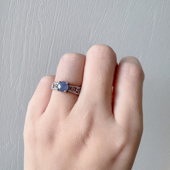 已售出 坦桑石 s925純銀戒指 蕾絲 第2張的照片