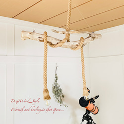 流木インテリア 枝が突き出た天然流木のシーリングライト ペンダントライト LED ランプ 照明器具 9枚目の画像