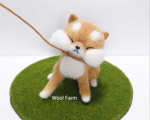 羊毛フェルト柴犬 拒否犬 拒否柴 ～Wool Farm～ 羊毛フェルト 羊毛フェルト ueue 通販