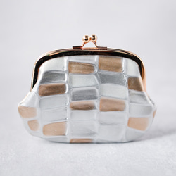 送料無料 小さい財布 エナメルレザー がま口 ミニ財布 国産 ステンドレザー ミニマム 財布 ガマ口 AURAMU 2枚目の画像