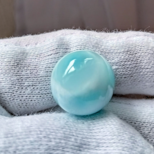 ✿美麗ラリマー大玉14.5mm珠玉〘カリブ海の宝石〙1個売り 天然石