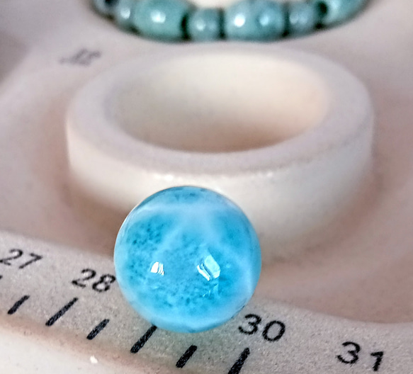 ✿美麗ラリマー大玉14.5mm珠玉〘カリブ海の宝石〙1個売り　天然石 2枚目の画像