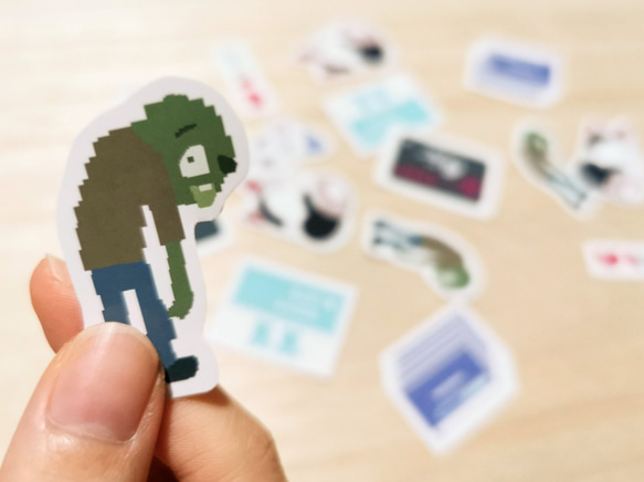 フレークシール 8ビットゲームシール 5種類×2 おまけ2枚付き シール