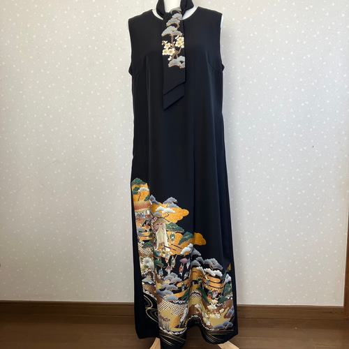 No.96留袖ドレスノースリーブロングワンピースL〜LLサイズ13号 No.96留袖ドレスノースリーブロングワンピースL〜LLサイズ13号