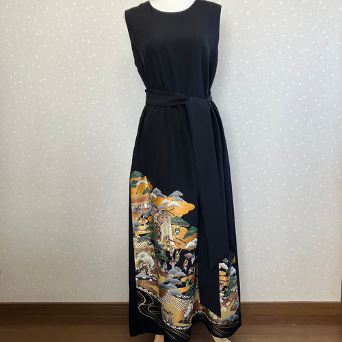 留袖ワンピース 4L120cm No.96留袖ドレスノースリーブロングワンピースL〜LLサイズ13号