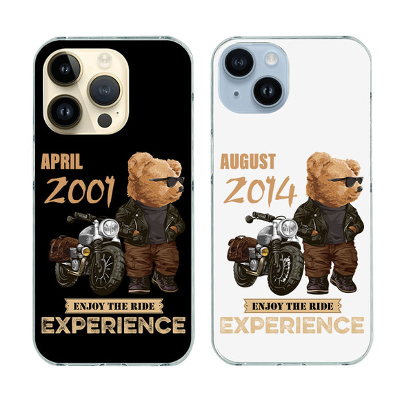 iPhone14 ケース バイク iPhone13 iPhone12 Pro Max mini 熊 ベアー ライダー 2枚目の画像