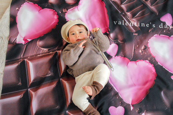 巧克力板墊 簡易居家工作室墊 情人節掛毯背景布 第2張的照片