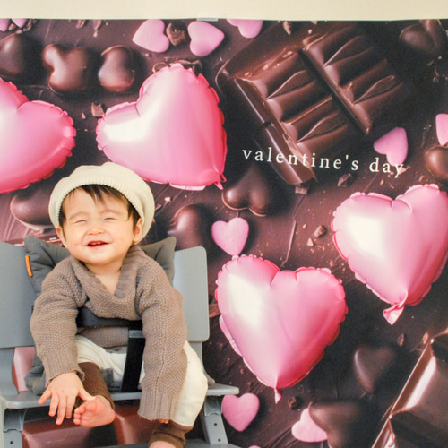 板チョコマット 簡単おうちスタジオマット バレンタイン タペストリー