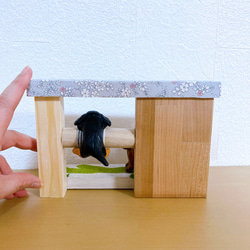 ミニチュアダックス　犬　子犬　メモホルダー　写真立て　ミニチュア木工　置物　スズメ 17枚目の画像