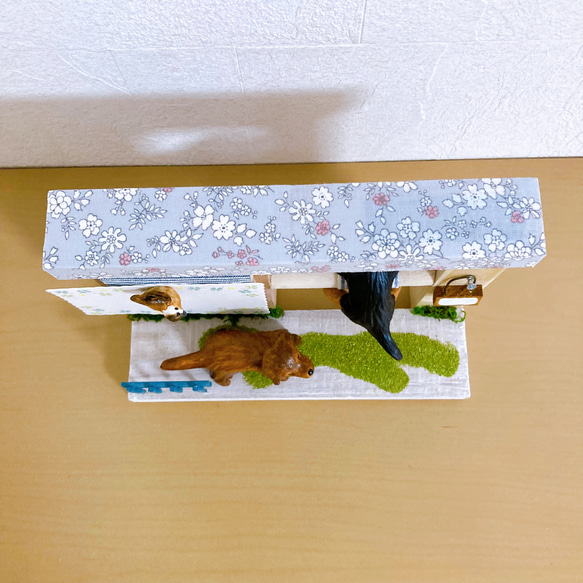 ミニチュアダックス　犬　子犬　メモホルダー　写真立て　ミニチュア木工　置物　スズメ 16枚目の画像