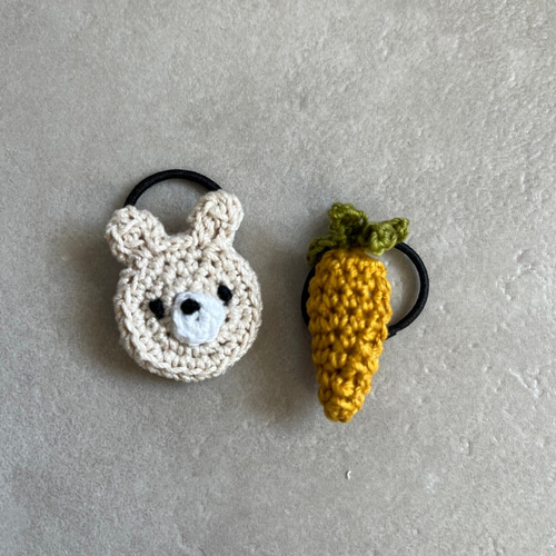 うさぎ かぎ編みヘアゴム ヘアゴム ma_ya 通販 17121603｜Creema