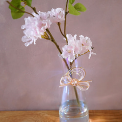 自宅でお花見 お水換え不要＊桜のウォーターアレンジ　マジカルウォーター　ひなまつり　桜ハンドメイド2024 4枚目の画像