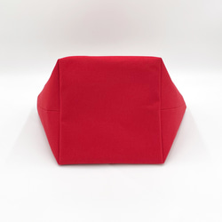 《受注制作》大人のための帆布トート【レッド×チャコールグレー】 5枚目の画像