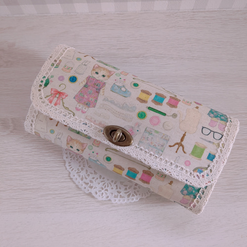 ご予約品・yukiemonファブリックのお財布バッグ 完成品♡yukiemonファブリックのミニ財布(フラッグスター