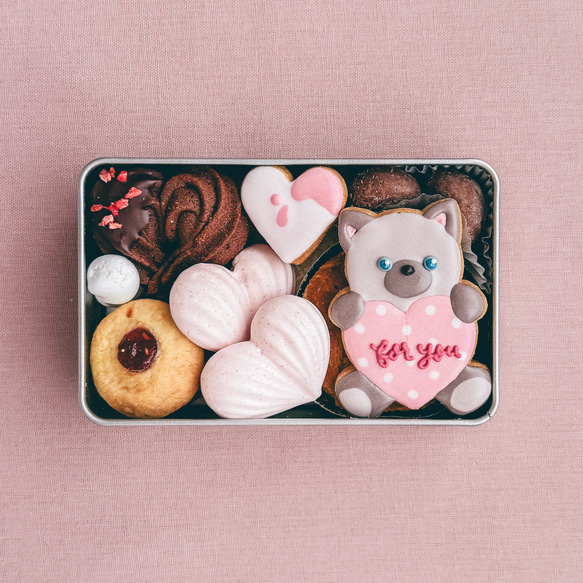 【数量限定】バレンタインクッキー缶(小) 2枚目の画像