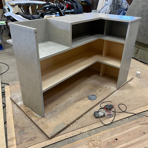 オーダー品　受付カウンター、レジカウンター類 木製レジカウンター・受付カウンター_幅75cm_オールナット_UN839WN