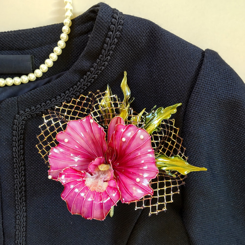 アメリカンフラワー　カトレア、バラアレンジメント 薔薇とカトレアのアレンジメント アメリカンフラワー （ディップ