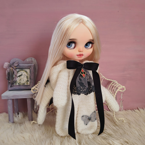 〈rose〉ブライスアウトフィット　着ぐるみ ネオブライス✰着ぐるみアウトフィット〜たれ耳白うさぎ その他