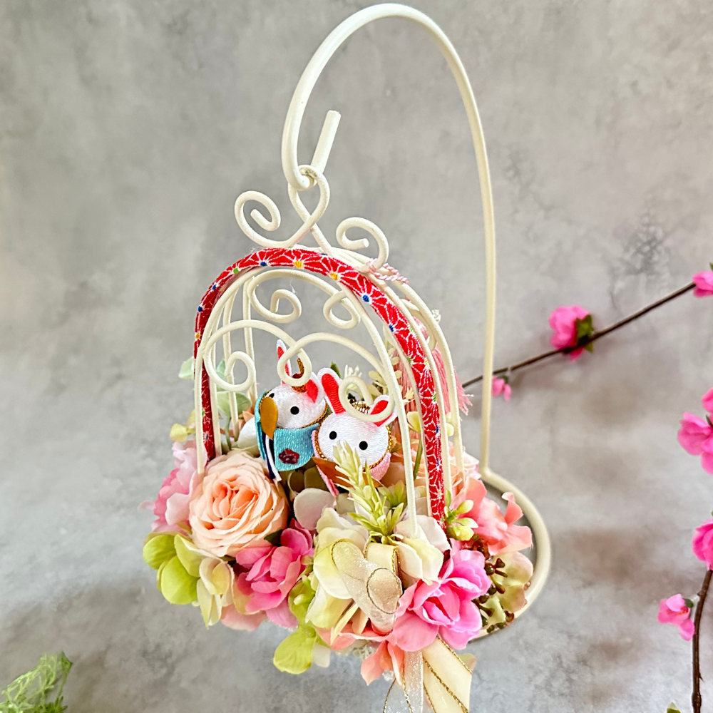ひな祭り 人形 飾り 花アレンジ さくら 雛祭り ひなまつり アーティフィシャルフラワー 春 ケース 202413 4,510円