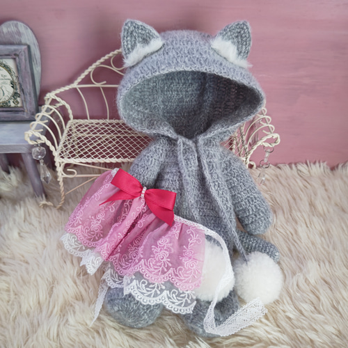 安いそれに目立つ ネオブライス✰グレーの猫ちゃん着ぐるみアウトフィット その他 着せ替え服・アウトフィット