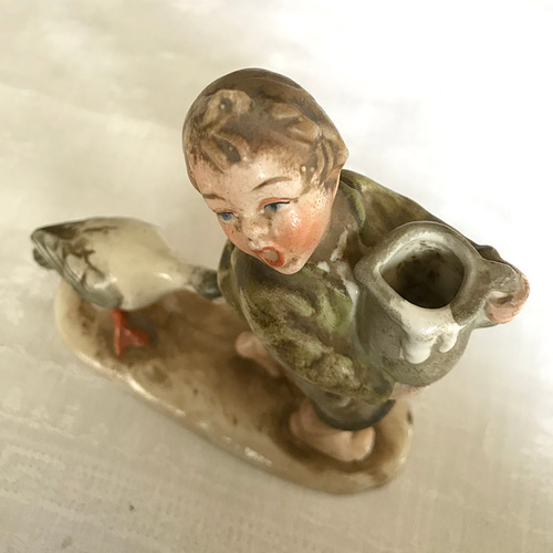 陶器製男性フィギュリン 陶器フィギュリン 男性 食べ物 飲み物