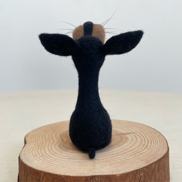 【受注生産】羊毛フエルト ひげホルダー（ミニピン）/Lサイズ 4枚目の画像