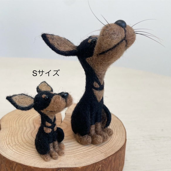 【受注生産】羊毛フエルト ひげホルダー（ミニピン）/Lサイズ 6枚目の画像