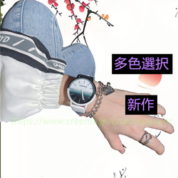 男女兼用 多色選択 レザーバンド シンプルウォッチ 腕時計 革ベルトセット ベルト ワールド  アクセサリー 上品 通勤 3枚目の画像