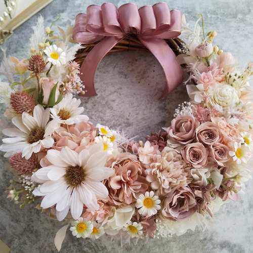◇桜色リース◇ハーフリース◇ナチュラル