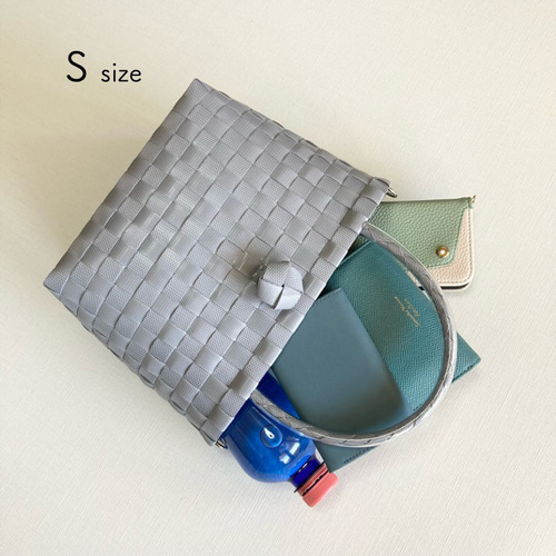 プラかごバッグ Sサイズ パステル イエロー 2way プラカゴ