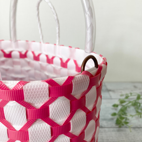 プラかごバッグ Sサイズ パステル ピンク 2way プラカゴ プラカゴ