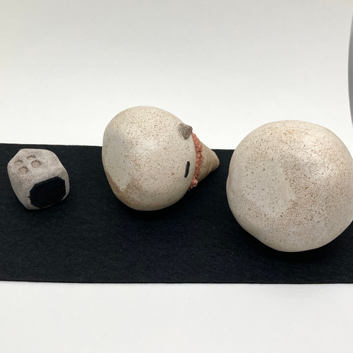 仲良しシマエナガ鬼 かわいい節分の置物 インテリアセット
