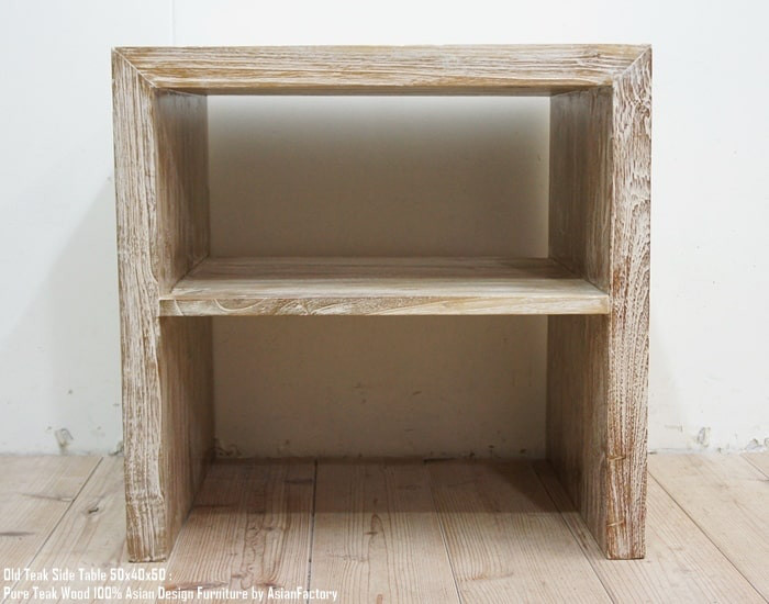 オールドチーク材 無垢材◾️大型サイズ 作業台/ ディスプレイ台 チーク無垢材ディスプレイステージ 台 飾り台 ステージ