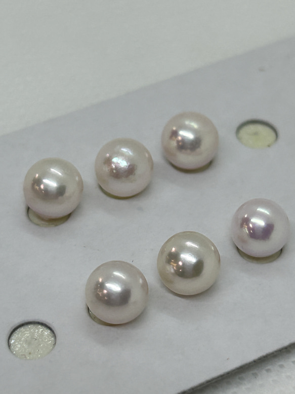 アコヤ真珠6.5mm珠 片穴 おまかせペア（2珠） 1枚目の画像