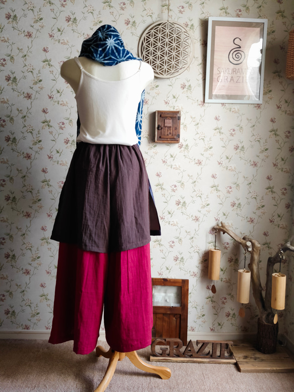 　Asianpants　multicolor　red・denim・cocoa 3枚目の画像