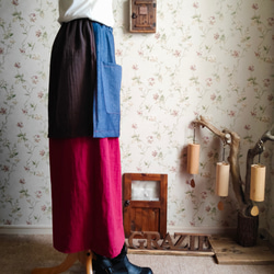 　Asianpants　multicolor　red・denim・cocoa 2枚目の画像