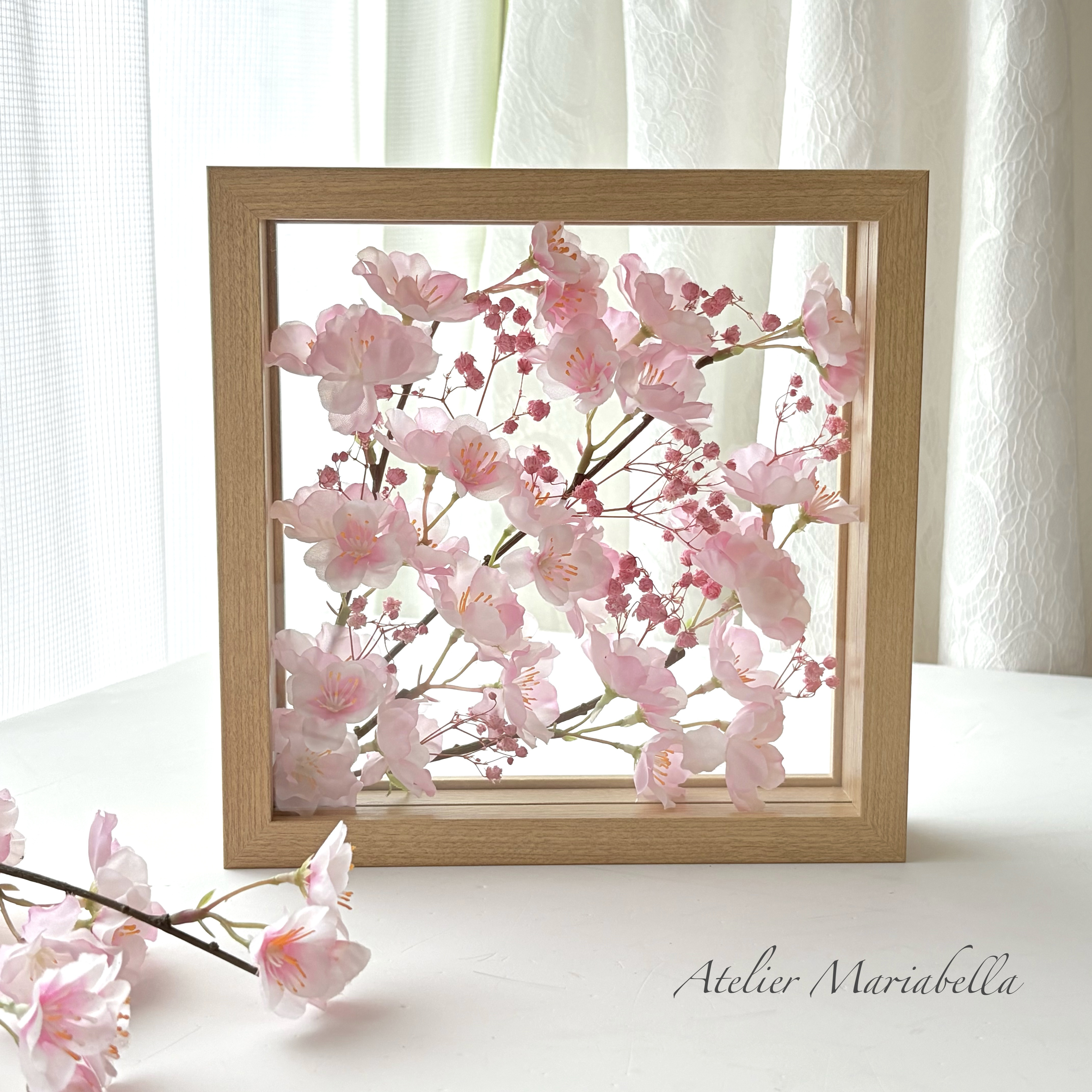 咲き誇る桜アレンジ（アーティフィシャルフラワー）/誕生日・新築祝い・結婚祝い・開店祝い・母の日・父の日