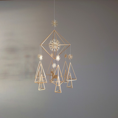 ヒンメリ＊森のあしおと① 国産麦わら 北欧 インテリア 雑貨 ソダス