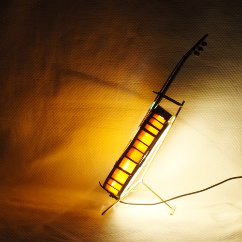 ギター ステンドグラス製のLEDランプ 手作りです。ver.19 6