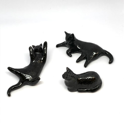 猫の箸置き三態（黒猫）　猫グッズ　猫雑貨　黒猫 1枚目の画像