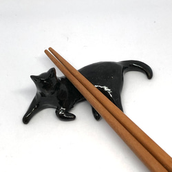 猫の箸置き三態（黒猫）　猫グッズ　猫雑貨　黒猫 3枚目の画像