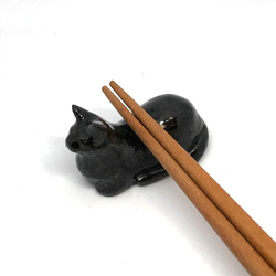 猫の箸置き三態（黒猫）　猫グッズ　猫雑貨　黒猫 4枚目の画像